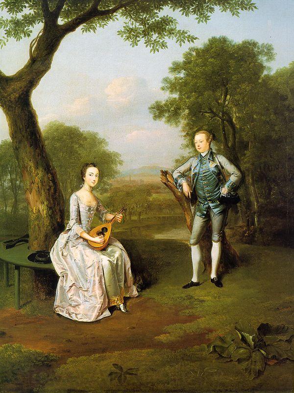 Arthur Devis Sir Nathaniel and Lady Caroline Curzon Spain oil painting art